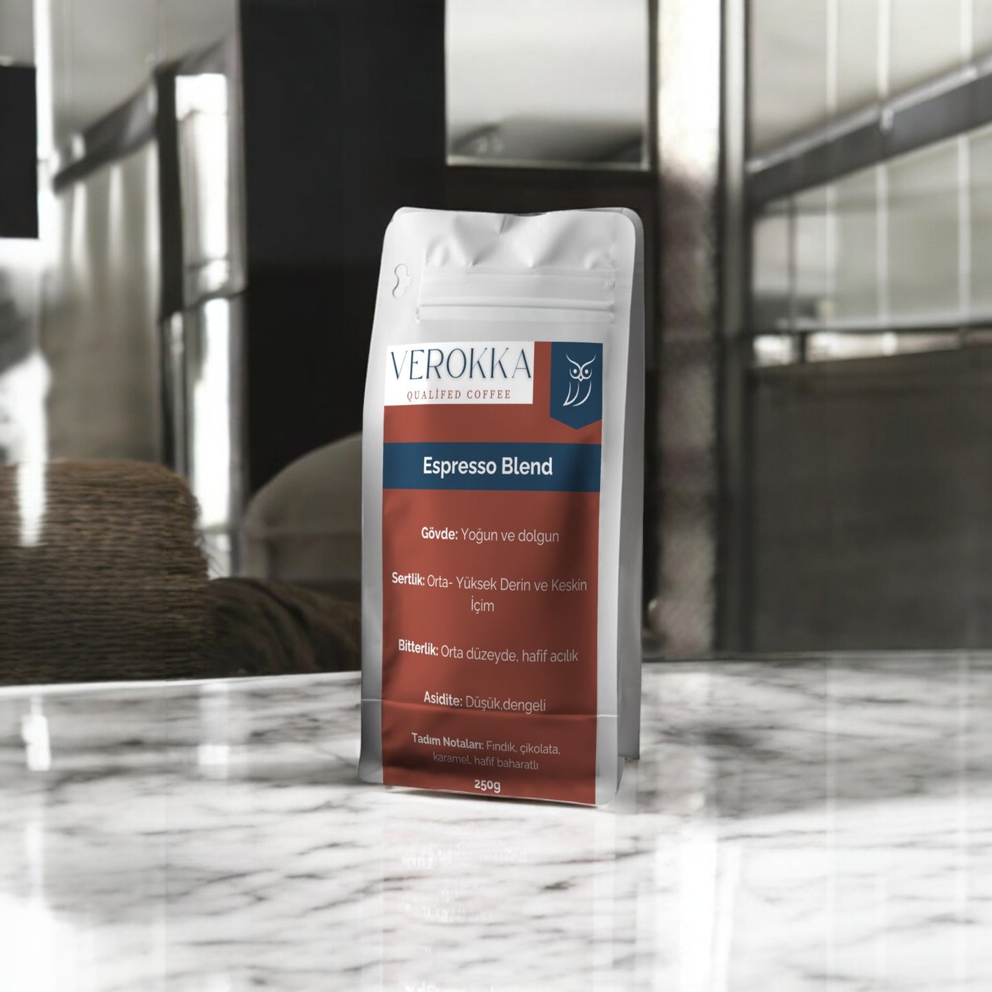 Yoğun ve Dengeli Espresso Kahve – Kremsi, Düşük Asiditeli ve Güçlü