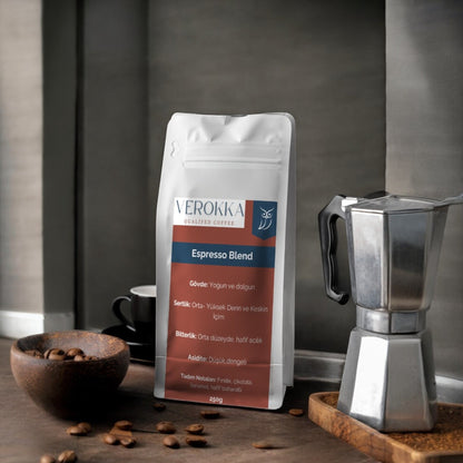 Yoğun ve Dengeli Espresso Kahve  – Kremsi, Düşük Asiditeli ve Güçlü